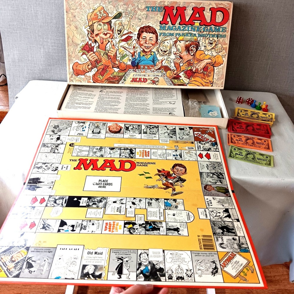 Vintage The Mad Magazine Game Parker Brothers‎ Board Game Complete 70s Toy Funny